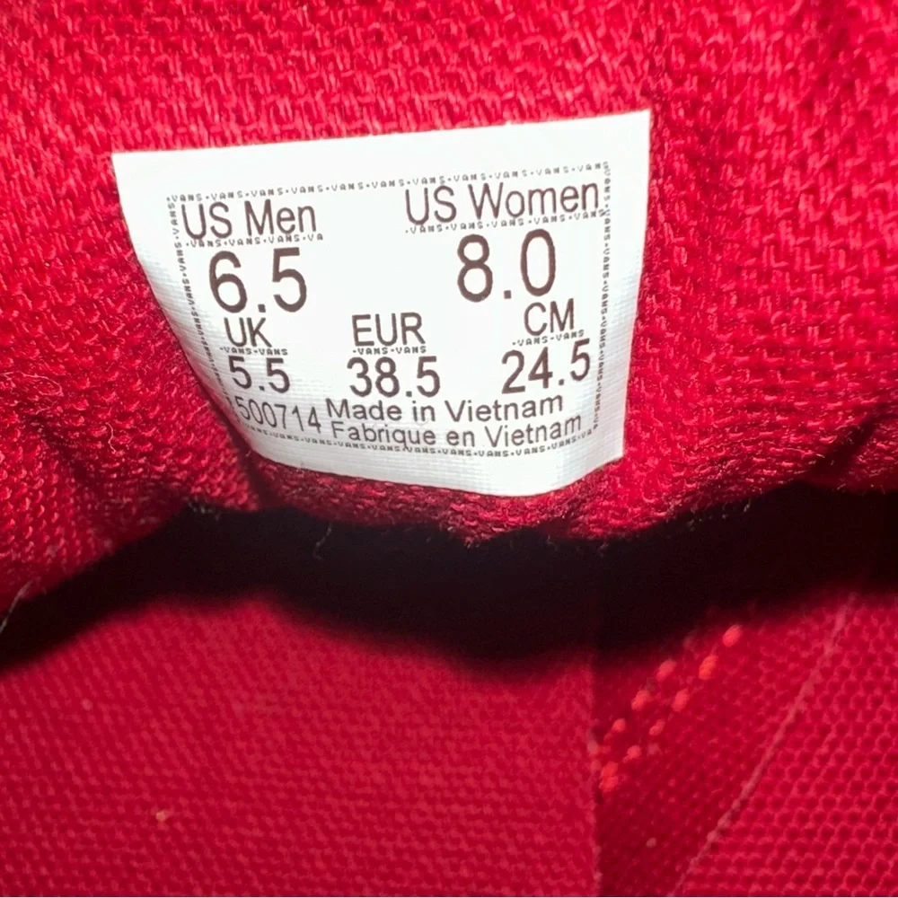 NEW VANS OLD SKOOL LOWPRO 'RED GUM' Women’s Size 8 RARE - Picture 12 of 12